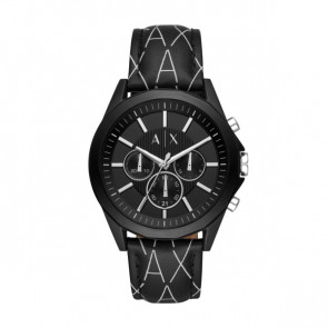 Uhrenarmband Armani Exchange AX2628 Leder Schwarz 22mm