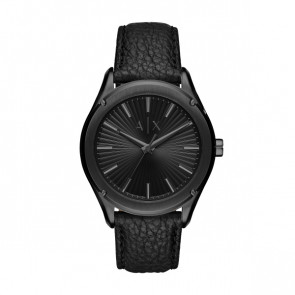 Uhrenarmband Armani AX2805 Leder Schwarz 22mm