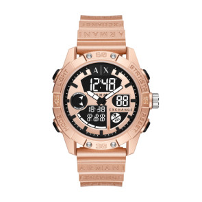 Uhrenarmband Armani AX2967 Kautschuk Rosé 24mm