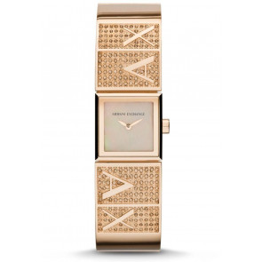 Uhrenarmband Armani Exchange AX4210 Stahl Rosé 22mm