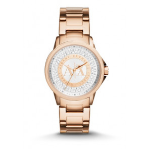 Uhrenarmband Armani Exchange AX4322 Stahl Rosé 18mm