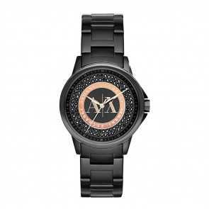 Uhrenarmband Armani Exchange AX4323 Stahl Schwarz 18mm