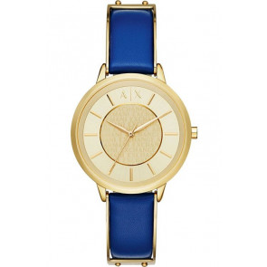 Uhrenarmband AX5312 Leder Blau 16mm