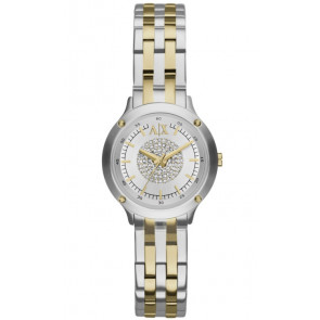 Uhrenarmband Armani Exchange AX5424 Stahl Zweifarbig 14mm