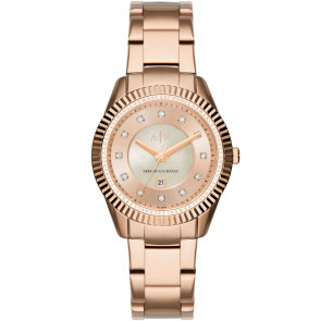 Uhrenarmband Armani Exchange AX5432 Stahl Rosé 18mm