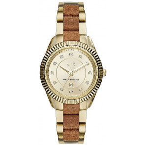 Uhrenarmband Armani Exchange AX5439 Stahl Vergoldet 18mm
