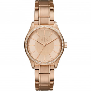 Uhrenarmband Armani Exchange AX5442 Rostfreier Stahl Rosé 18mm