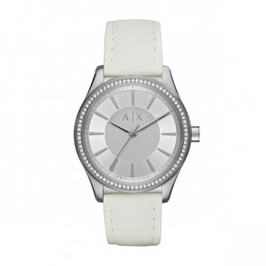 Uhrenarmband AX5445 Leder Weiss 18mm