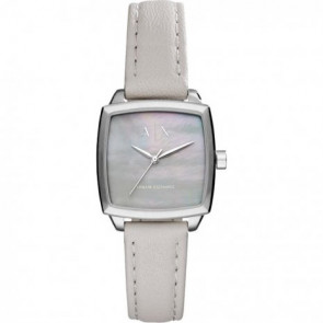 Uhrenarmband Armani Exchange AX5450 Leder Grau 16mm