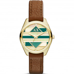 Uhrenarmband AX5524 Leder Braun 16mm