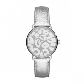 Uhrenarmband Armani Exchange AX5539 Leder Grau 18mm