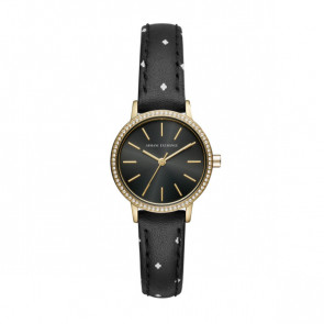 Uhrenarmband Armani Exchange AX5543 Leder Schwarz 14mm