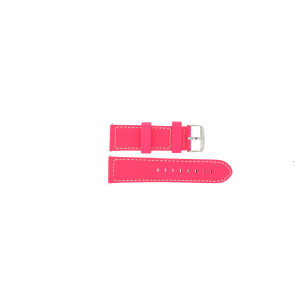Uhrenarmband Davis B0262 / Fluor Leder Rosa 24mm