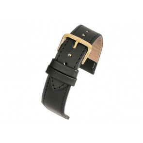 Uhrenarmband Universal 100SZW-14MM Leder Schwarz 14mm