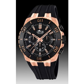 Uhrenarmband Lotus 15804-1 / 15805-3 / 15801-1 Kautschuk Schwarz 31mm