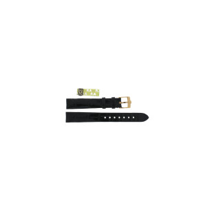 Uhrenarmband Tag Heuer BC0864 / WV1440 Krokodilhaut Schwarz 14mm