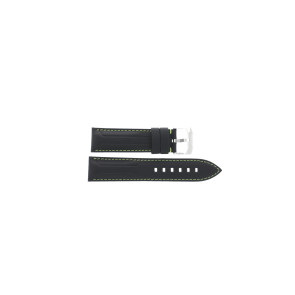 Uhrenarmband Tag Heuer CAZ101P / BC0937 Leder Schwarz 21.5mm