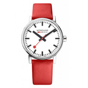 Uhrenarmband Mondaine 30303 / 30344 / MSE.40110.LC / BM20003 / Shine Leder Rot 20mm