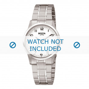 Boccia Uhrenarmband 3258-01 Titan Silber 16mm