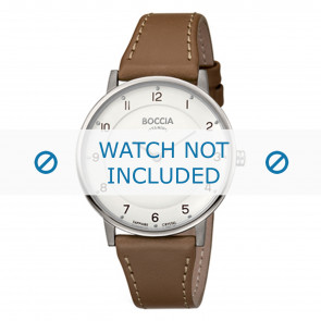 Uhrenarmband Boccia 3259-01 Leder Braun 18mm