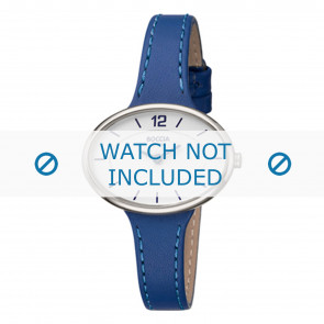 Boccia Uhrenarmband 3261-03 Leder Blau 16mm + standardnähte