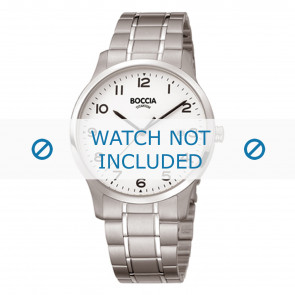 Boccia Uhrenarmband 3595-01 Titan Silber 20mm