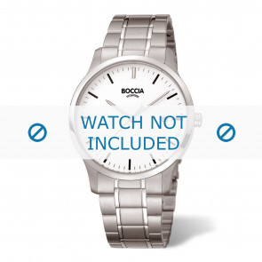 Boccia Uhrenarmband 3595-02 Titan Silber 20mm