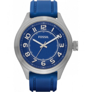 Uhrenarmband Fossil BQ1043 Silikon Blau 22mm
