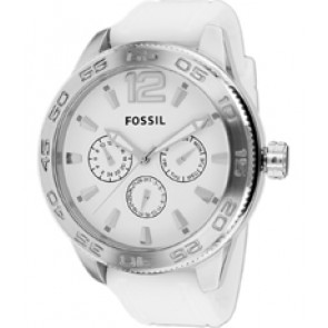Uhrenarmband Fossil BQ1163 Silikon Weiss 22mm