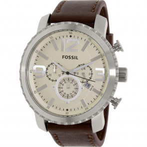 Uhrenarmband Fossil BQ1177 Leder Braun 24mm