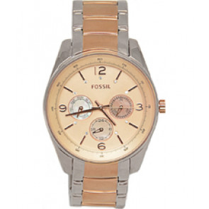 Uhrenarmband Fossil BQ1404 Rostfreier Stahl Zweifarbig 20mm