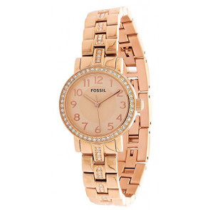 Uhrenarmband Fossil BQ1430 Stahl Rosé 12mm