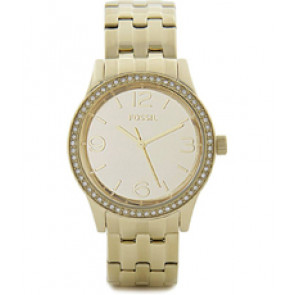 Uhrenarmband Fossil BQ1670 Rostfreier Stahl Vergoldet 18mm