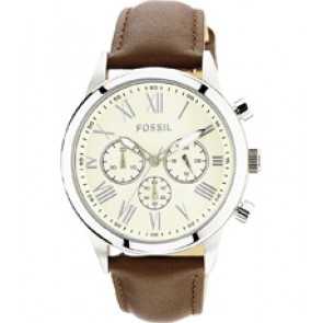 Uhrenarmband Fossil BQ1741 Leder Braun 22mm