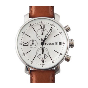 Uhrenarmband Fossil BQ2006 Leder Cognac 20mm