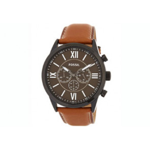 Uhrenarmband Fossil BQ2041 Leder Braun 26mm