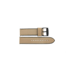 Uhrenarmband Fossil BQ2051 Leder Beige 24mm