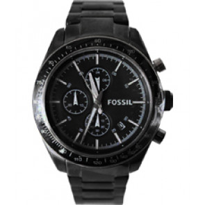 Uhrenarmband Fossil BQ2067 Rostfreier Stahl Schwarz 22mm