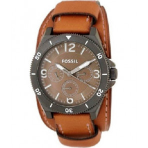 Uhrenarmband Fossil BQ2115 Leder Braun 22mm