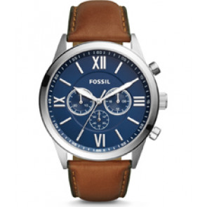 Uhrenarmband Fossil BQ2125 Leder Braun 26mm