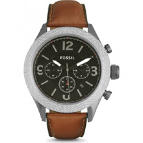 Uhrenarmband Fossil BQ2236 Leder Braun 22mm
