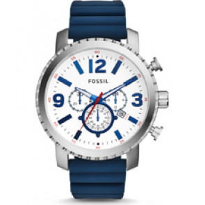 Uhrenarmband Fossil BQ2298 Silikon Blau 24mm