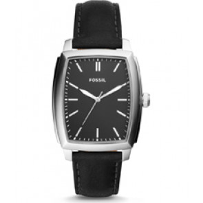 Uhrenarmband Fossil BQ2301 Leder Schwarz 20mm