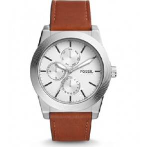 Uhrenarmband Fossil BQ2335 Leder Braun 24mm