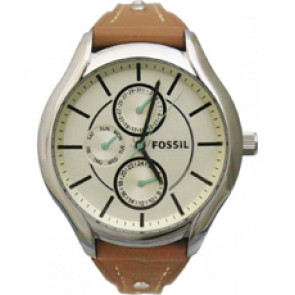Uhrenarmband Fossil BQ3090 Leder Braun 18mm