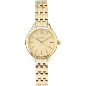 Uhrenarmband Fossil BQ3133 Rostfreier Stahl Vergoldet 10mm