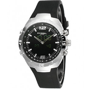 Uhrenarmband Fossil BQ9353 Silikon Schwarz 20mm