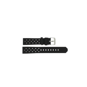 Uhrenarmband Tag Heuer FT8023 / FT8025 / BT0725 Kautschuk Schwarz 19.5mm