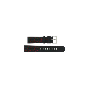 Uhrenarmband Tag Heuer CAZ1019 / CAZ101AA / WAZ1014 / CAZ101J / BT0728 Kautschuk Schwarz 21mm