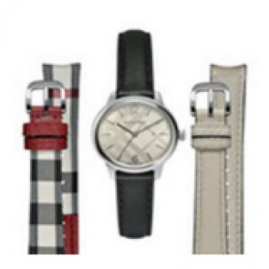 Uhrenarmband Burberry BU10112 Leder Beige 14mm